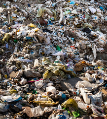 Garbage on the landfill