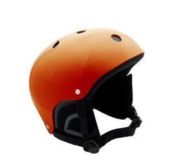 Fototapeta premium Orange ski helmet