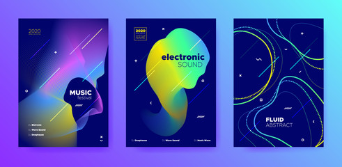 Purple Music Poster. Minimal Lines. Techno 