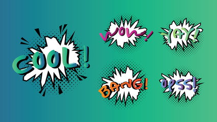 comic bubble text style effect