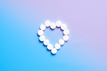 heart from pills. heart health concept. 