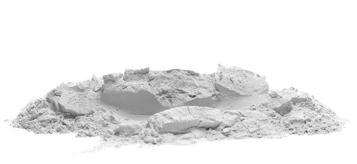 Plaster cast isolated on white background, gypsum