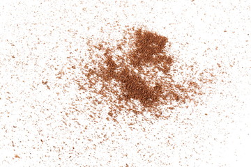 Fototapeta na wymiar Cinnamon powder, shavings isolated on white background