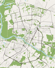 map of the city of Grodno, Belarus