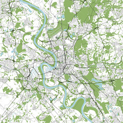 map of the city of Dusseldorf, Germany