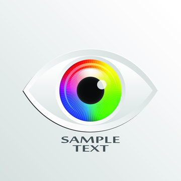 color eye logo on white background