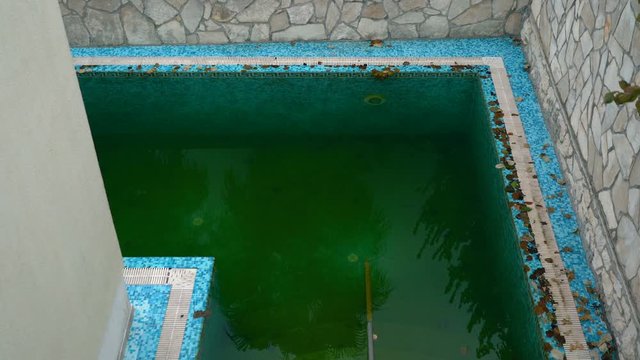 Dirty water in outdoor pool