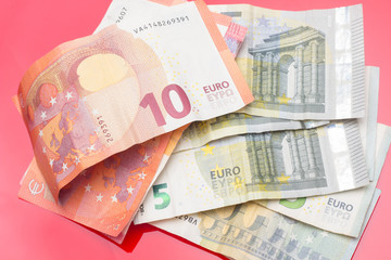 Billetes de Euro moneda de Europa, del mercado común europeo