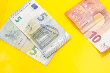Billetes de Euro moneda de Europa, del mercado común europeo