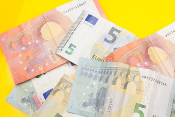 Billetes de Euro moneda de Europa, del mercado común europeo