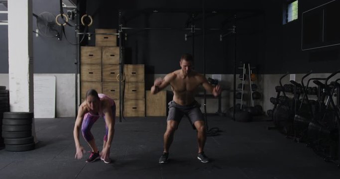 Cross training at a gym
