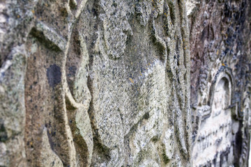 Lion of Judah on the old gravestone
