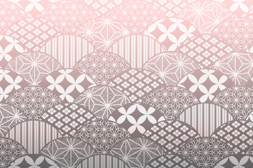 和柄 5柄 ピンクグレー