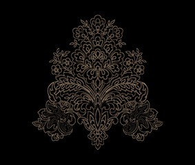 Decorative elegant luxury design.Vintage elements in baroque, rococo style.Design for cover, fabric, textile, wrapping paper .