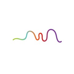 music wave logo or symbol tempalte