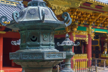 Fototapeta na wymiar Details and carving in the Taiyuinbyo Shrine, Nikko