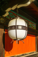 Lantern lamp in the Kitano-Temmangu Shrine, Kyoto