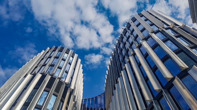 Closeup of skycraper business center
