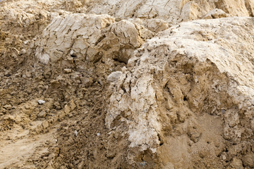 Pile of sand. Sand surface.