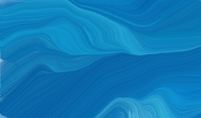 Fototapeta premium curvy background illustration with strong blue, light sea green and dodger blue color