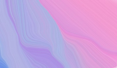 Fototapeta na wymiar elegant curvy swirl waves background design with light pastel purple, plum and corn flower blue color