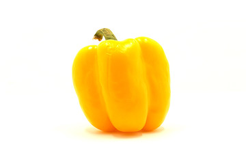 Ripe beautiful vegetables, paprika on a white background