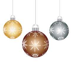 gold and Silver Christmas Balls