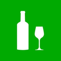 Weinglas und Hintergrund