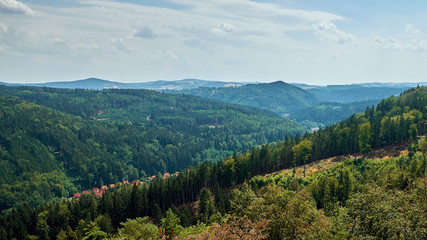 View of the mountain landscape in Czech Republic