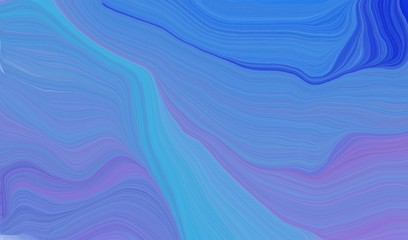 abstract waves design with corn flower blue, medium purple and strong blue color