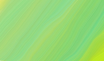 modern curvy waves background illustration with pastel green, light green and yellow green color