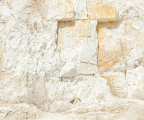 Chalk mining. Chalk hills. Chalk surface.