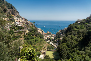 Naklejka na ściany i meble Costiera Amalfitana, Italy, the coast at summer: Positano