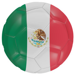Fototapeta premium Mexico flag on a soccer ball