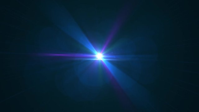 Optical Lens Flare Effect, Light Burst, Fading, Glowing Animation. Overlay Video. High Quality 4K Resolution.