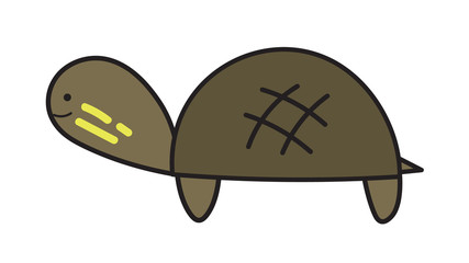 クサガメ　イラスト