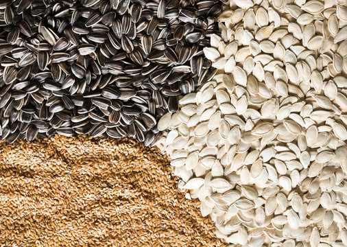 Sesame, sunflower and pumpkin seeds