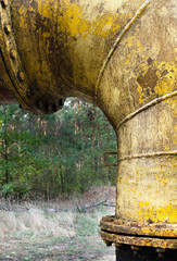 Yellow arch-shaped pipe (tube)