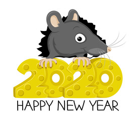 Rat the symbol of the new year 2020 on the Chinese calendar.