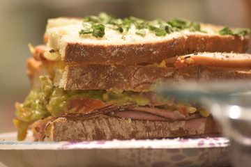 Big Avocado Meat Sandwich