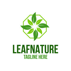 Abstract green leaf logo icon vector design