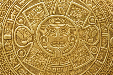 Fototapeta na wymiar Pagan ornament a sun stone