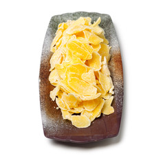 sweet slice ginger on white background