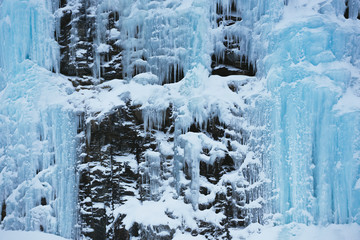 view of a frozen waterfall