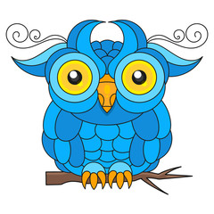 Owl Bird Vector Suitable For Greeting Card, Poster Or T-shirt Printing.