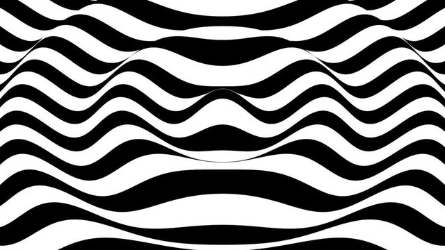 Rippled black and white surface optical background loop