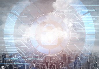 Virtual locking mechanism on background downtown