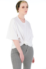 Blank t-shirt mock-up - Grunge, rock punk girl ready for your design