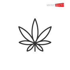 Cannabis Leaf Icon Design Vector