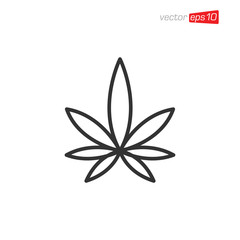 Cannabis Leaf Icon Design Vector